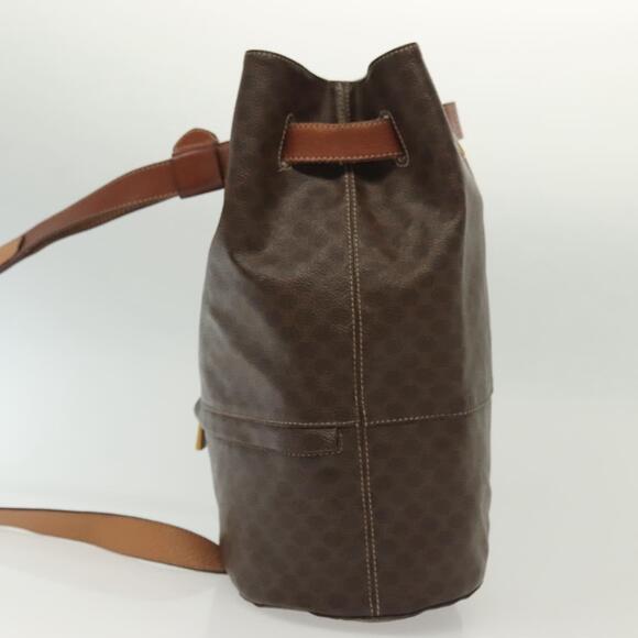 CELINE Macadam Canvas Shoulder Bag Pvc Leather Brown Gold - Picture 5 of 13